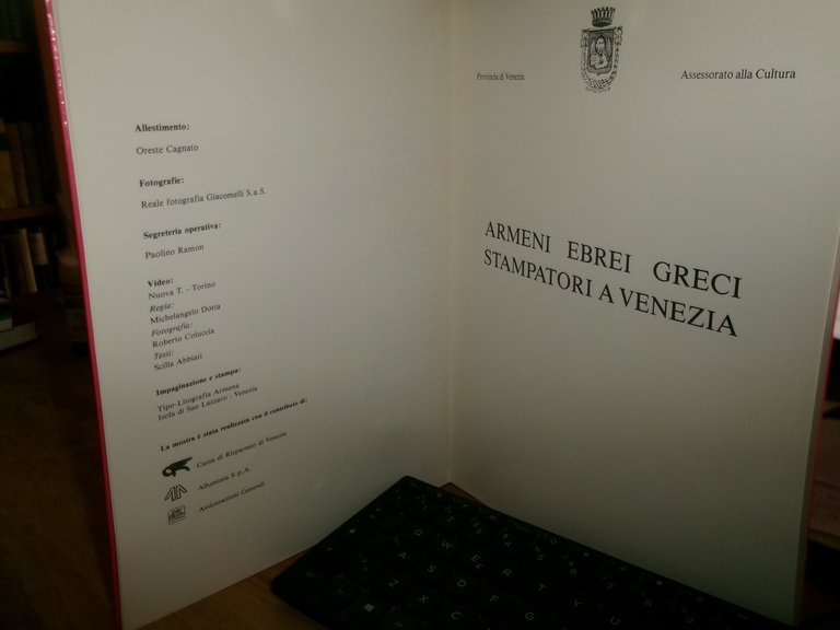 ARMENI EBREI GRECI STAMPATORI A VENEZIA. Assessorato alla Cultura di …