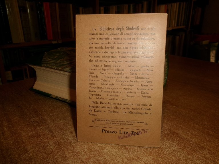 ARNALDO BONAVENTURA - Storia degli Strumenti Musicali terza edizione... 1926