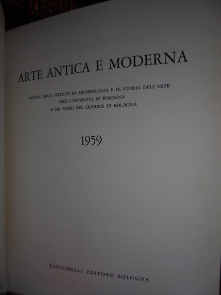 ARTE antica e moderna rivista degli Istituti di Archeologia e …