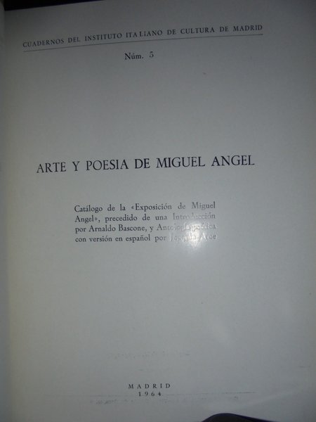 ARTE Y POESIA DE MIGUEL ANGEL