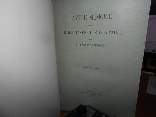 Atti e Memorie della R. Deputazione di Storia Patria per …