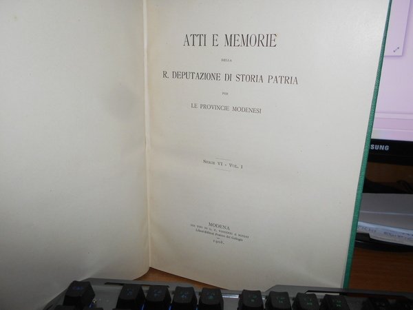 Atti e Memorie della R. Deputazione di Storia Patria per …