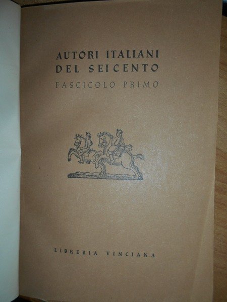 Autori Italiani del '600. Libreria Vinciana 1948 - 1951