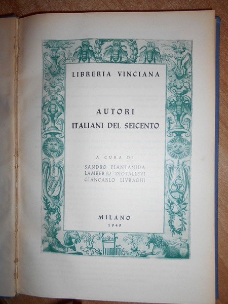 Autori Italiani del '600. Libreria Vinciana 1948 - 1951