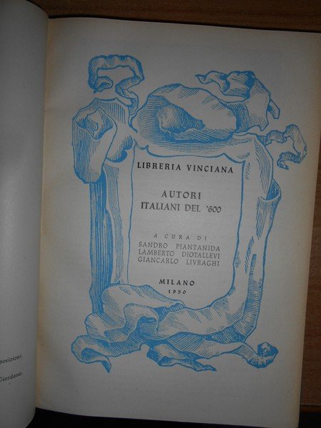 Autori Italiani del '600. Libreria Vinciana 1948 - 1951