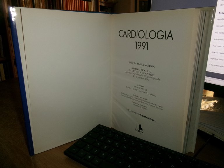 Autori Vari. CARDIOLOGIA 1990 Testi di aggiornamento e Atti del …