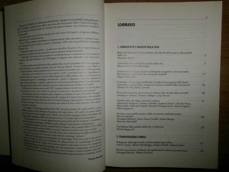 Autori Vari. CARDIOLOGIA 1994 Testi di aggiornamento e Atti del …