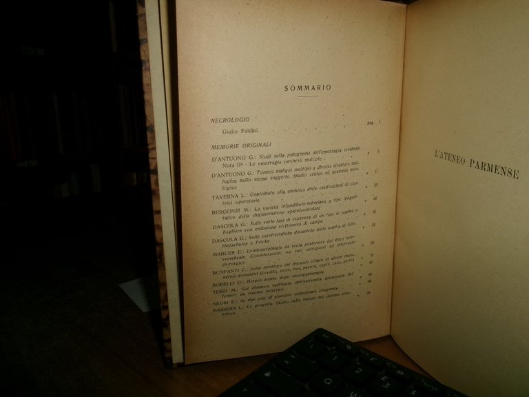 AUTORI VARI.L' ATENEO PARMENSE 1947 della R. Università e della …