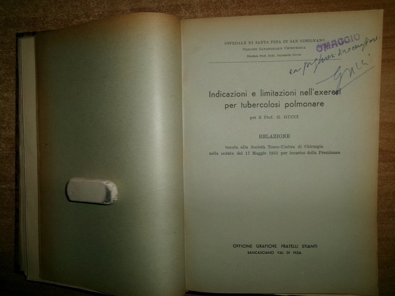 Autori Vari MISCELLANEA di numerosi estratti/opuscoli riguardanti la tubercolosi 1931