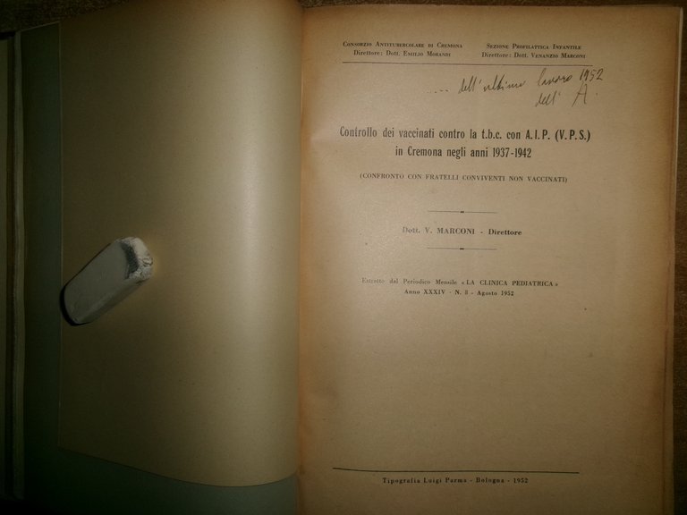 Autori Vari MISCELLANEA di numerosi estratti/opuscoli riguardanti la tubercolosi 1931