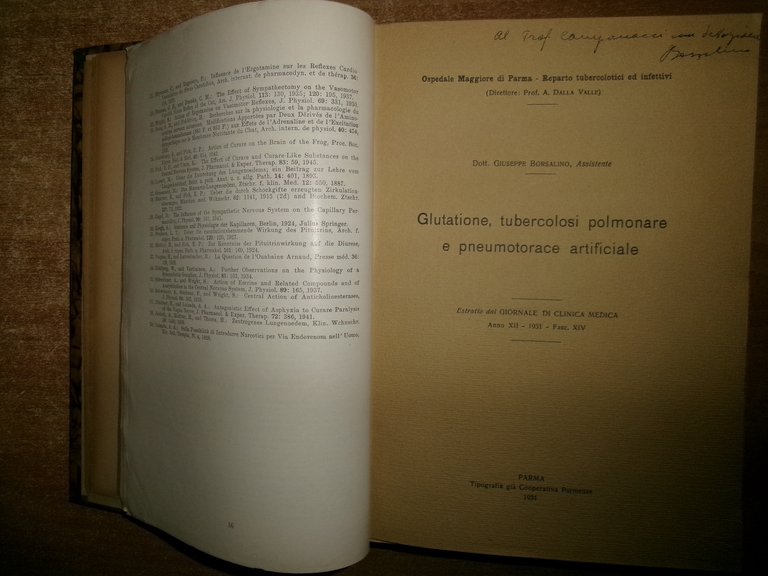 Autori Vari MISCELLANEA di numerosi estratti/opuscoli riguardanti la tubercolosi 1931