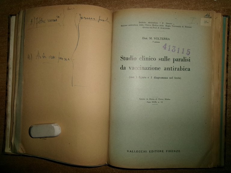 Autori Vari MISCELLANEA di numerosi opuscoli/estratti riguardanti la medicina...