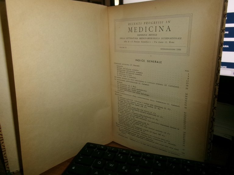 Autori Vari. RECENTI PROGRESSI in MEDICINA 1949 2 volumi