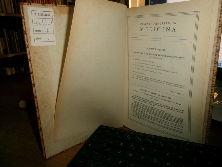 AUTORI VARI. RECENTI PROGRESSI in MEDICINA 1953. 2 volumi ex …