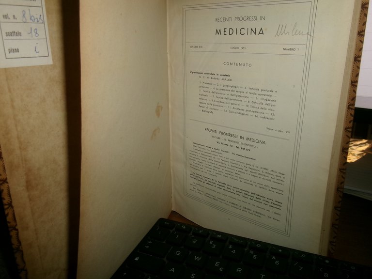 AUTORI VARI. RECENTI PROGRESSI in MEDICINA 1955. 2 volumi ex …