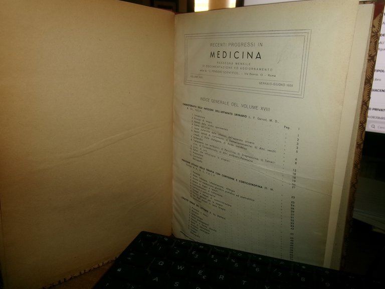 AUTORI VARI. RECENTI PROGRESSI in MEDICINA 1955. 2 volumi ex …