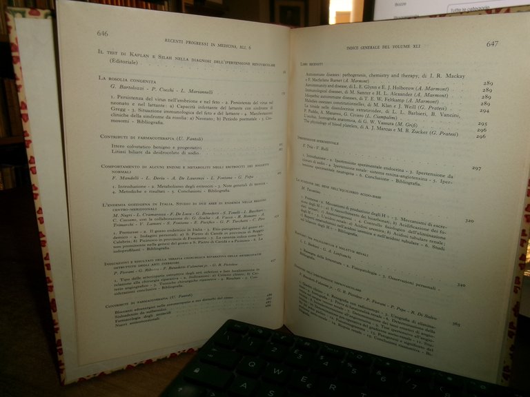 AUTORI VARI. RECENTI PROGRESSI in MEDICINA 1966 - 2 volumi: …