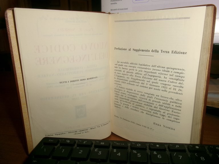 Avv. E. NOSEDA. Nuovo Codice dell' Ingegnere... SUPPLEMENTO per il... …