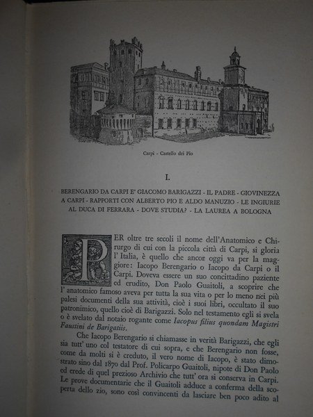 BERANGARIO DA CARPI Saggio Biografico e Bibliografico seguito dalla traduzione …