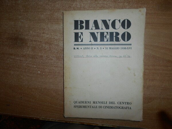 BIANCO E NERO. B.N. Anno II. N. 5. 31 Maggio …