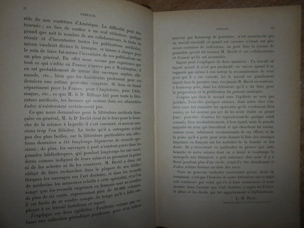 BIBILIOGRAPHIE Française de L' ART DENTAIRE