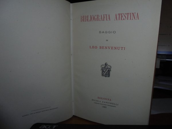 BIBLIOGRAFIA ATESTINA Saggio