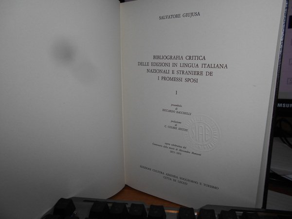 BIBLIOGRAFIA CRITICA DELLE EDIZIONI IL LINGUA ITALIANA NAZIONALI E STRANIERE …