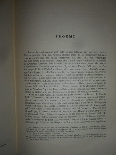 BIBLIOGRAFIA de les Impressions LUL.LIANES per Elies Rogent i Estanislau …