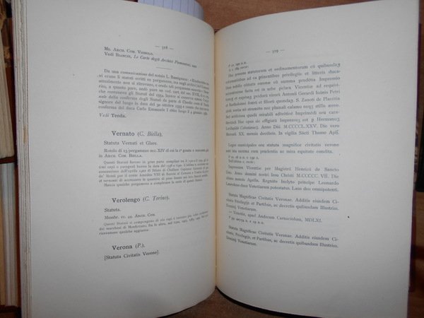 Bibliografia degli STATUTI dei Comuni dell' Italia Superiore