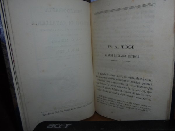 BIBLIOGRAFIA dei Romanzi di Cavalleria in versi e in prosa …