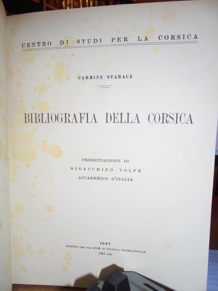 BIBLIOGRAFIA DELLA CORSICA