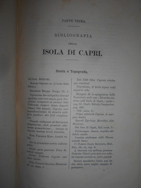 BIBLIOGRAFIA della Isola di Capri e della Penisola Sorrentina aggiuntavi …