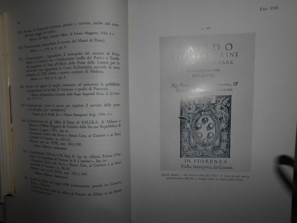 BIBLIOGRAFIA DELLA POSTA E FILATELIA ITALIANE.