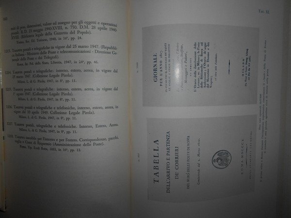 BIBLIOGRAFIA DELLA POSTA E FILATELIA ITALIANE.