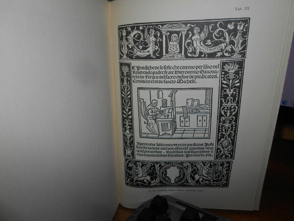 BIBLIOGRAFIA DELLE OPERE DEL SAVONAROLA. VOL. I [UNICO PUBBLICATO]. CRONOLOGIA …