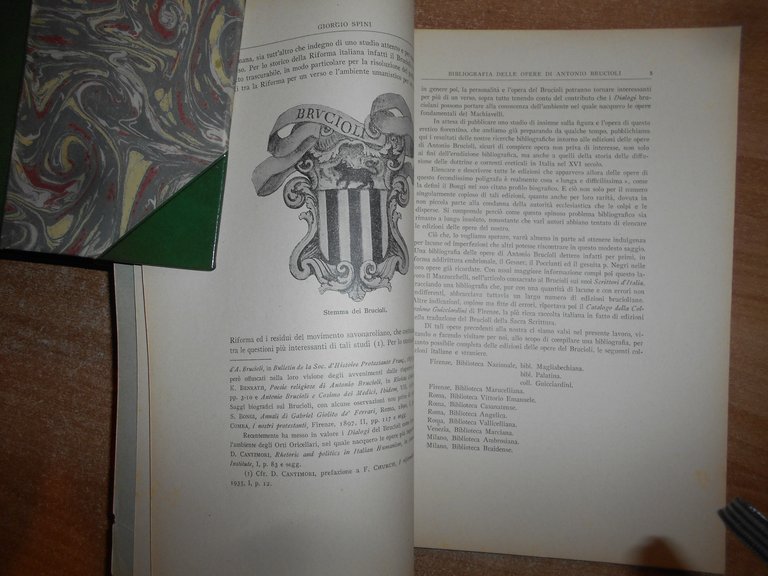 Bibliografia delle opere di ANTONIO BRUCIOLI. GIORGIO SPINI 1940