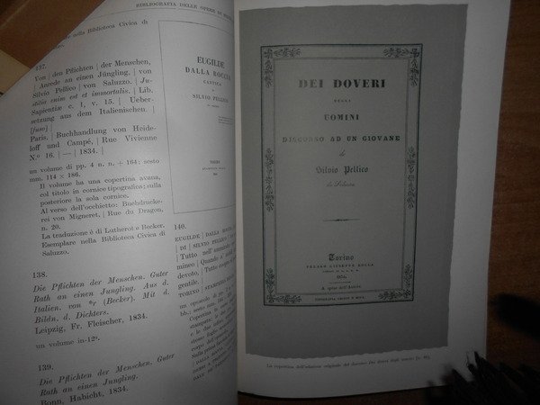 BIBLIOGRAFIA DELLE OPERE DI SILVIO PELLICO