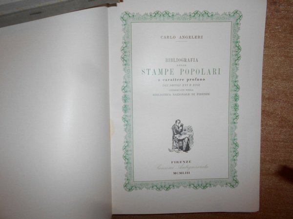 Bibliografia delle STAMPE POPOLARI a carattere profano dei Secoli XVI …