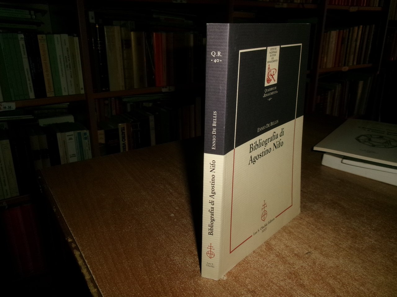 Bibliografia di Agostino Nifo. ENNIO DE BELLIS 2005