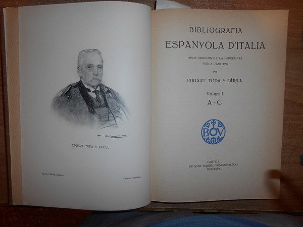 Bibliografia ESPANYOLA D' ITALIA dels origines de la imprenta fins …