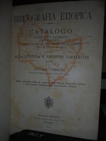 BIBLIOGRAFIA ETIOPICA. Catalogo descrittivo e ragionato degli scritti pubblicati dalla …