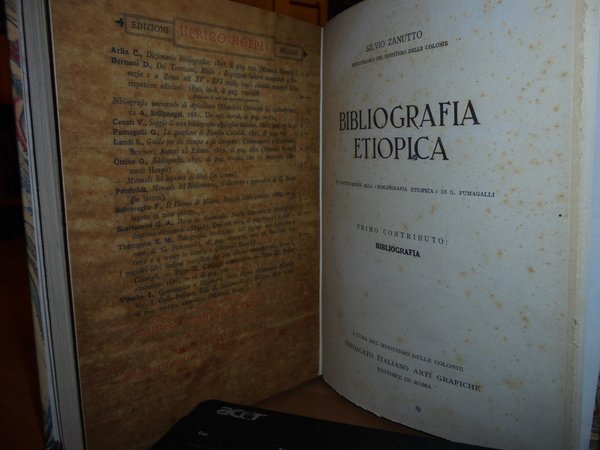 BIBLIOGRAFIA ETIOPICA. Catalogo descrittivo e ragionato degli scritti pubblicati dalla …