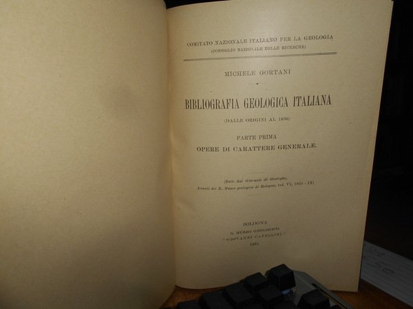 Bibliografia Geologica Italiana (Dalle origini al 1930)