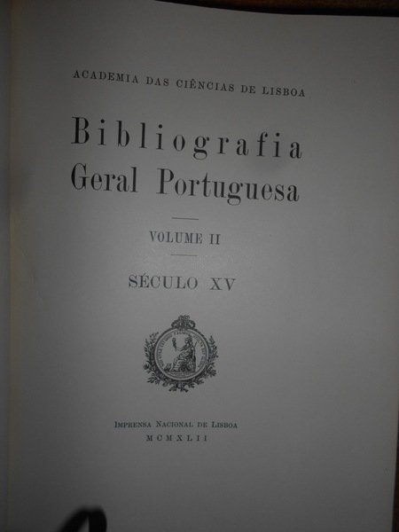 BIBLIOGRAFIA Geral Portuguesa Século XV