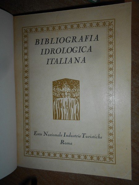 BIBLIOGRAFIA IDROLOGICA ITALIANA