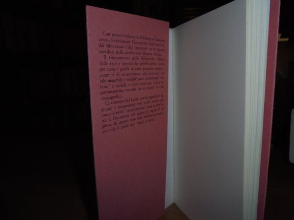 BIBLIOGRAFIA Italiana di Giuochi di carte