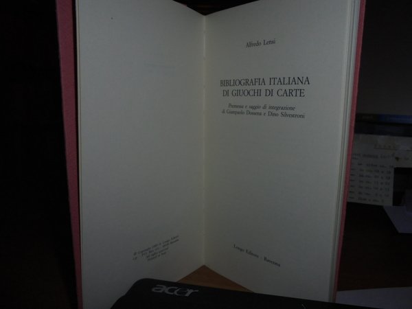 BIBLIOGRAFIA Italiana di Giuochi di carte