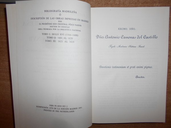 Bibliografia Madrilena de Los Siglos XVI y XVII