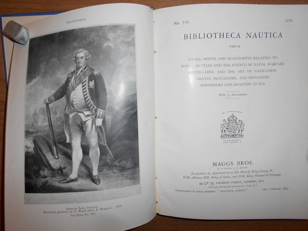 (Bibliografia-marina) [BIBLIOTHECA NAUTICA] (part.1-2-3-4). Books, prints and manuscripts relating to …