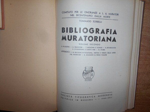 BIBLIOGRAFIA MURATORIANA